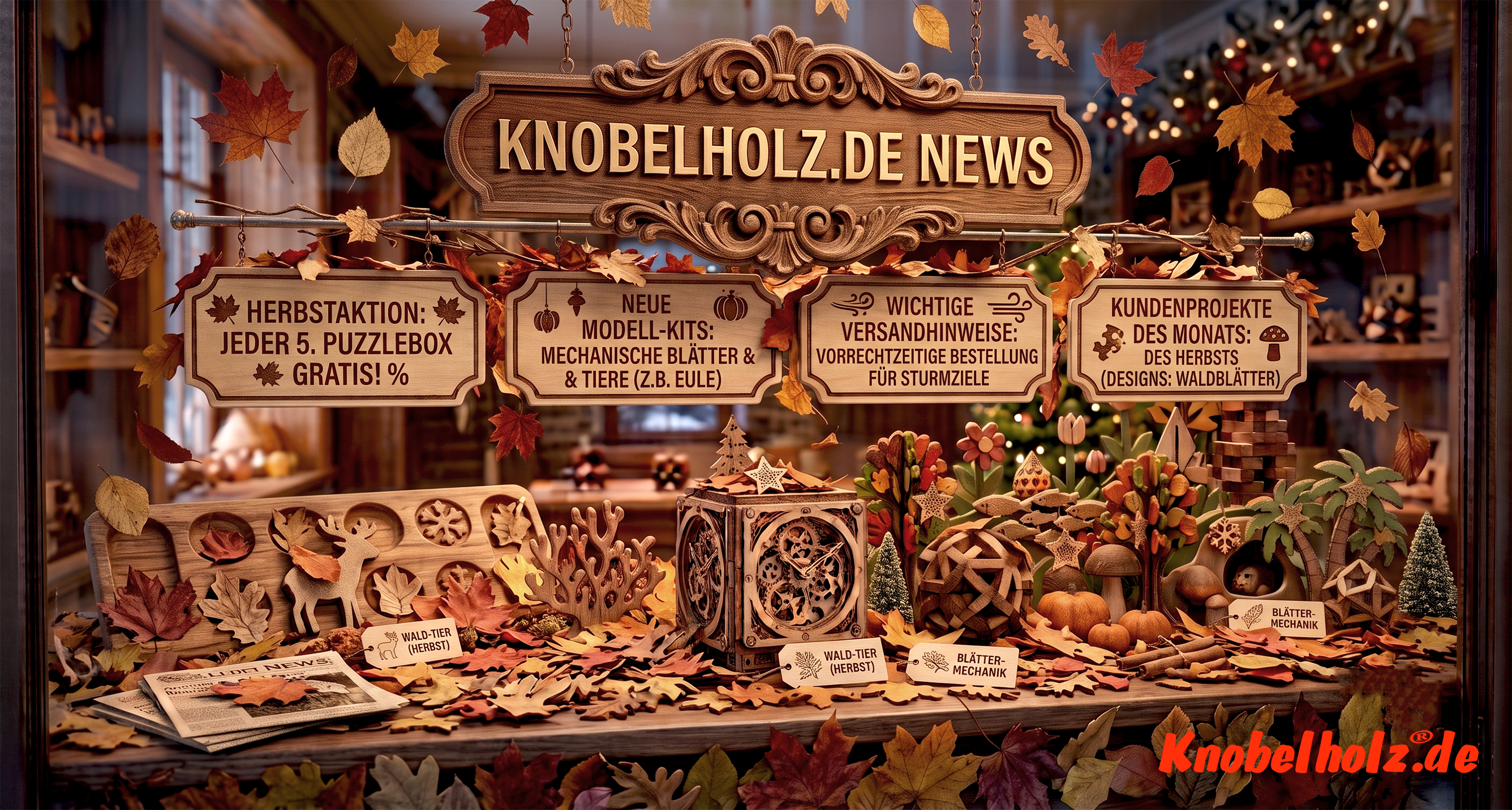 Here are the latest updates, announcements, and highlights from Knobelholz.de regarding all board games and wooden puzzles.