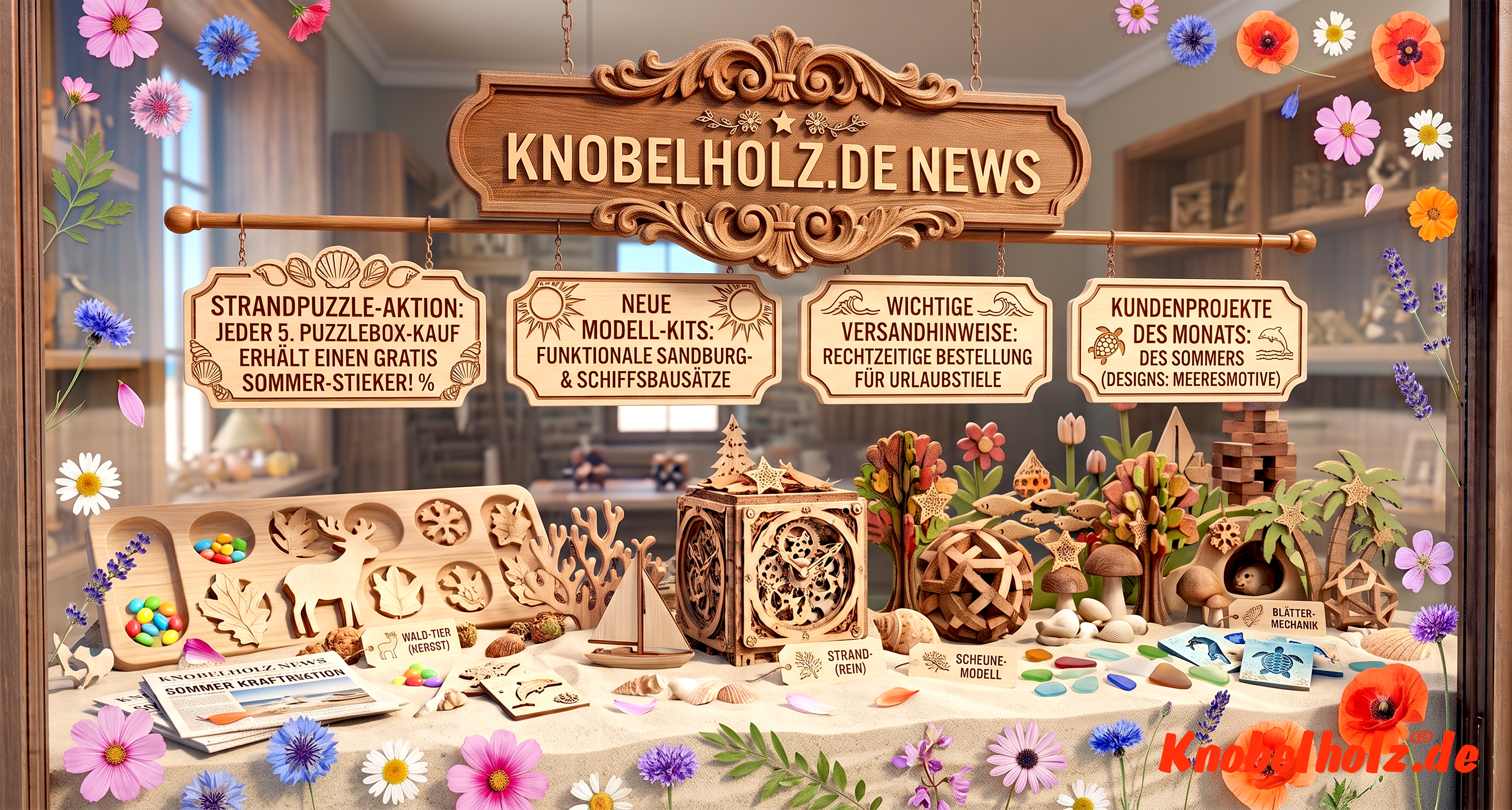 Here are the latest updates, announcements, and highlights from Knobelholz.de regarding all board games and wooden puzzles.
