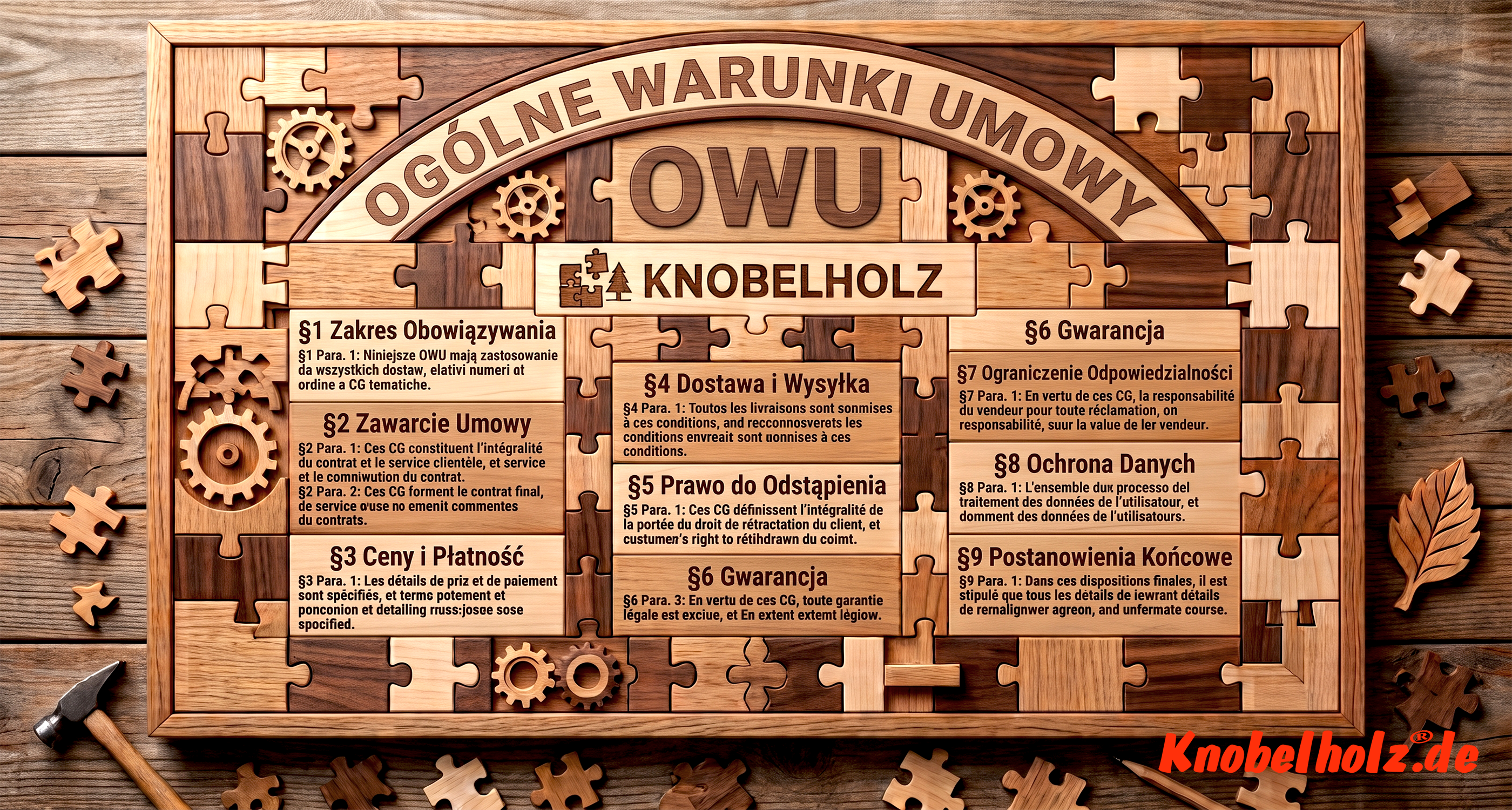 Tutaj znajdziesz ogólne warunki handlowe (OWH) firmy Knobelholz.