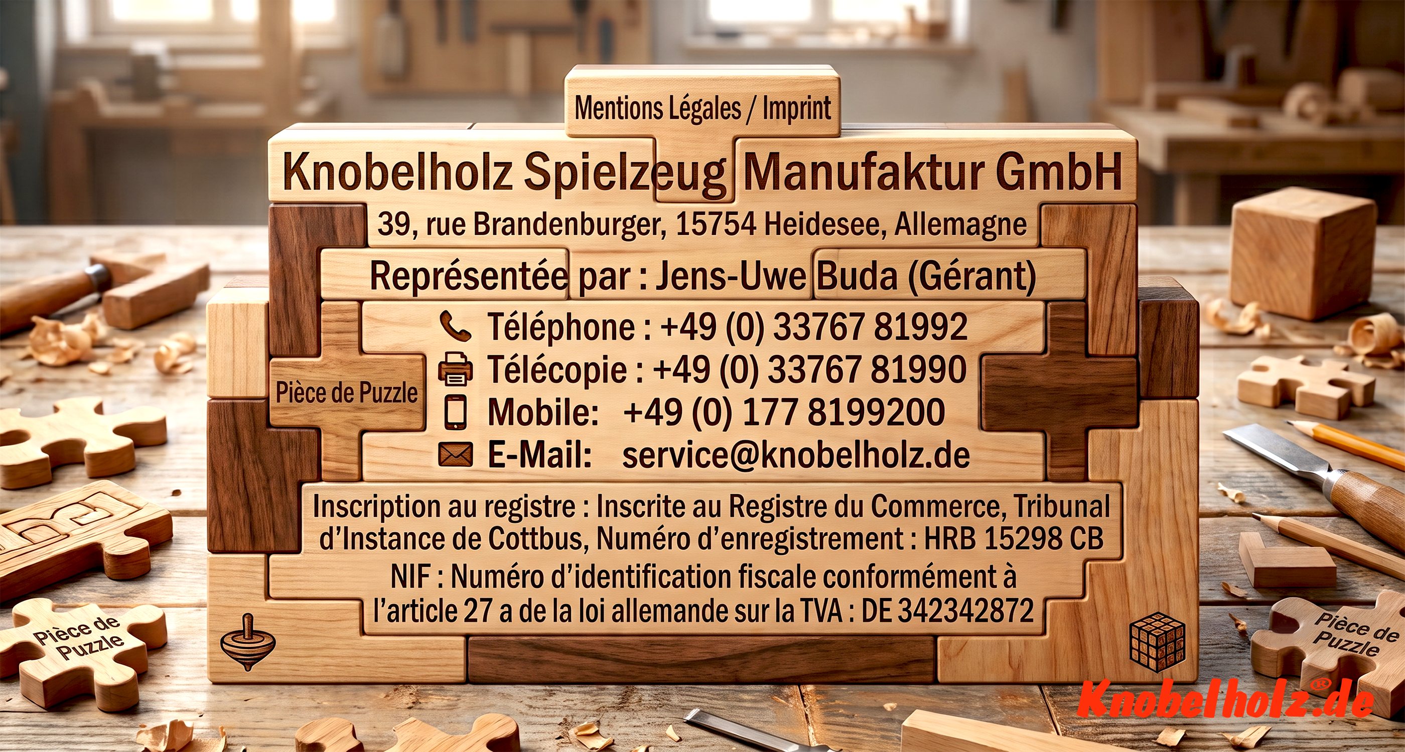 Mentions légales Knobelholz : Toutes les informations légales, les coordonnées et les mentions obligatoires du fournisseur en un coup d’œil