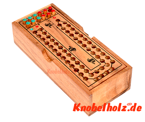 Horse Racing Wooden game with dice for 2 persons