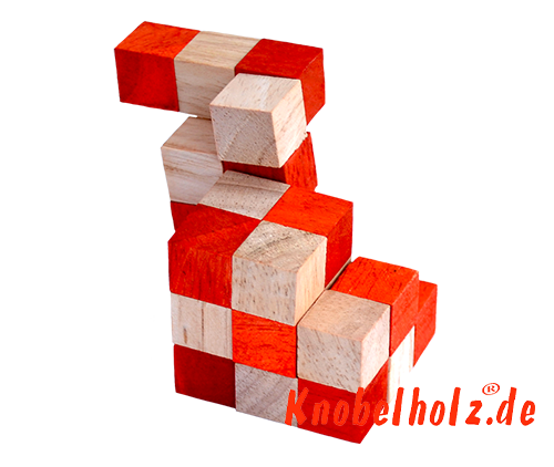 kostka pozioma węża rozwiązanie pomarańczowy krok 12 rozwiązanie węża sześcian drewniane puzzle