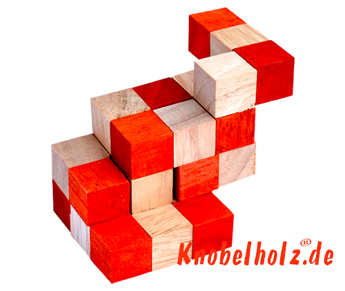 kostka pozioma węża rozwiązanie pomarańczowy krok 11 rozwiązanie węża sześcian drewniane puzzle