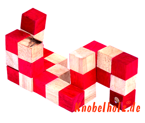 snake cube level box wooden puzzle guide red snake cube step 6 of the solution
