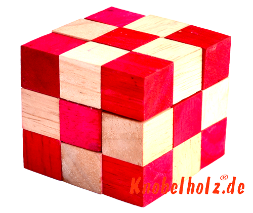  snake cube level box red solution aufloesung schlangenwuerfel aus holz