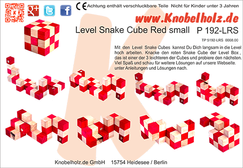 snake cube lebel box solution for the red snake cube as download