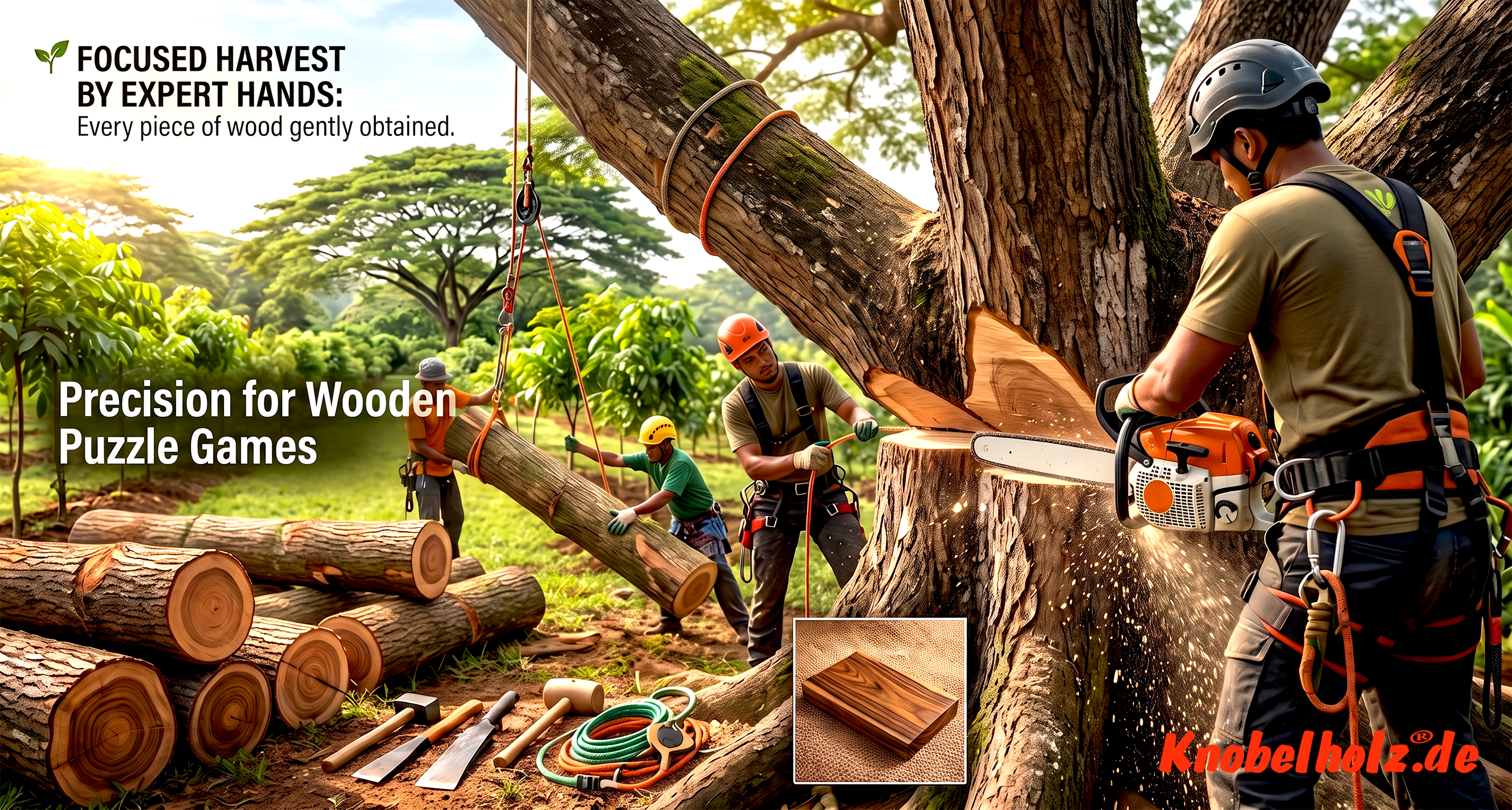 Gentle harvesting & the "zero-waste" harvest: Knobelholz harvests trees from its own plantation.