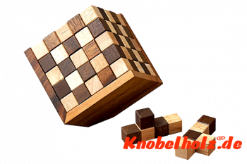 Cube 125 large die Y Puzzle Box Pentominoe Puzzle, Pack Puzzle Holzspiel in den Maßen 12,0 x 12,0 x 12,0 cm, samanea brain teaser puzzle