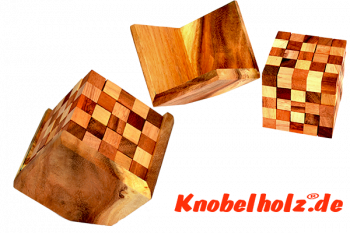 Cube 125 die Y Puzzle Box Pentominoe Puzzle, Pack Puzzle Holzspiel in den Maßen 8,0 x 8,0 x 8,0 cm, samanea brain teaser puzzle