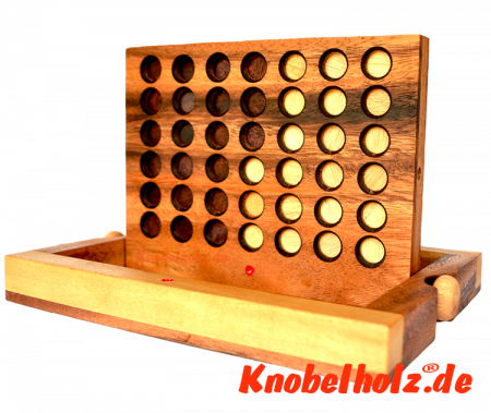 Połącz cztery, Bingo, cztery w rzędzie strategiczna gra z drewna Samanea z żetonów w rozmiarze 24,0 x 18,5 x 6 cm, połącz cztery małpki