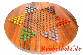 Sternhalma Turnier Halma 6 Spieler, chinese checker in der Samanea Holzbox Strategie Spiel für die Reise 