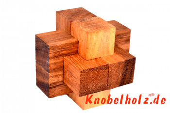 Teufelsknoten M, der Urknoten der Holz und Knobelspiele auch als Zimmermannsknoten bekannt ein interlock wooden puzzle