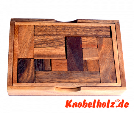 Topanto Holzpuzzle, 2d puzzle, 3d puzzle, Pentominoe Puzzle, Tangram aus Holz in den Maßen 13,5 x 11,50 x 3,0 cm samanea wooden puzzle monkey pod