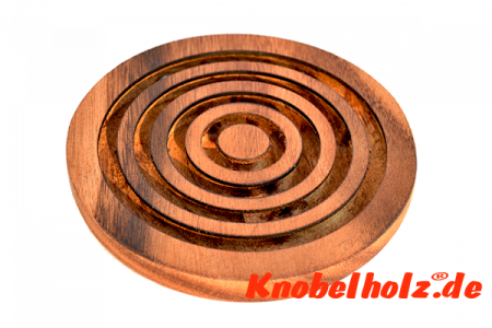 Kugel Labyrinth Marble Maze Holzspiel Knobelspiel aus Holz in den Maßen 14,8 x 14,8 x 2,2 cm samanea wooden brain teaser 