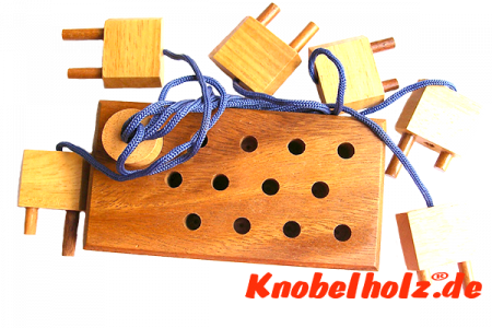 Unplugged Holzpuzzle Plug Wooden Stagebox mit den Maßen 11,8 x 7,0 x 6,0 cm samanea wooden brain teaser